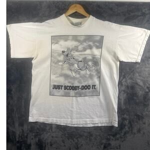 VTG 90s Stanley DeSantis Scooby-Doo "Just Scooby-Doo It" graphic t-shirt XL WHT